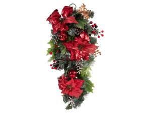 Ghirlande și flori artificiale de Crăciun