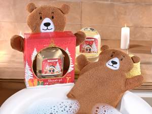 wholesale christmas shower gel glove pack