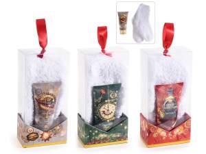 wholesale pack of Christmas socks cream