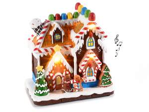 wholesale gingerbread village music box