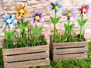 ingrosso girandola fiore margherita legno
