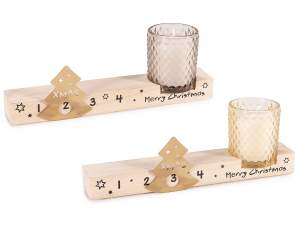 Wholesale Christmas tree glass candle