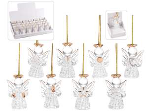 wholesale glass angel tree decorations