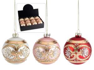 baroque decorations balls with glitter wholesale