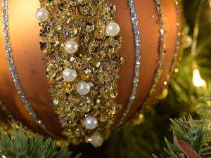 Wholesale christmas balls glitter glass gems