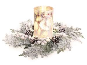 wholesale vase candle holder pine cone garland
