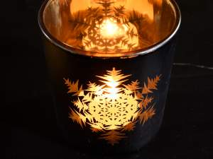 Wholesale glass christmas candle holder