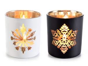 Wholesale glass christmas candle holder