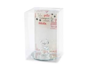 wholesale glass dog and cat decorations