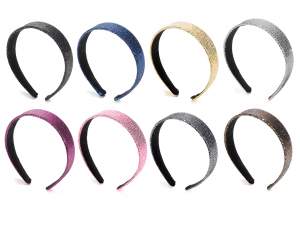 Glitter imitation leather headbands wholesaler