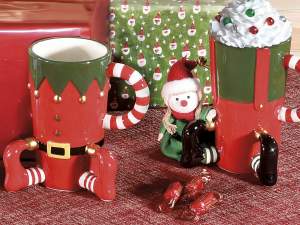 wholesale christmas mug elf legs