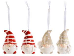 Ingrosso gnomo natale ceramica colorata