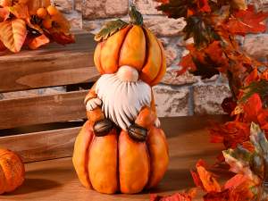 ingrosso gnomo zucca halloween decoro