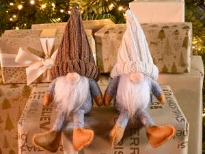 Mayorista decoración gnomos navideños sentados