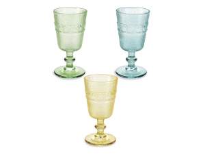 verres à pied en verre coloré en gros