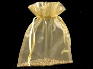Gold organza bag
