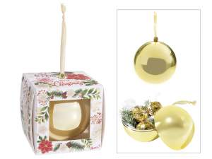 Transparent openable spheres hang