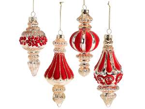 Wholesale cast glass and velvet decorations for tr