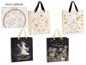 Sacs de Noël en papier doré en gros