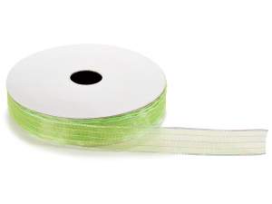 Green ribbon wholesaler with lamé threads
