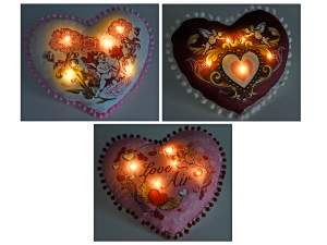 Grossista cuscino luci cuore san valentino