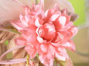 Grossiste bouquet dahlia fleurs tissu