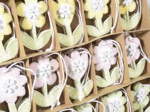 Grossiste de fleurs décoratives en bois coloré