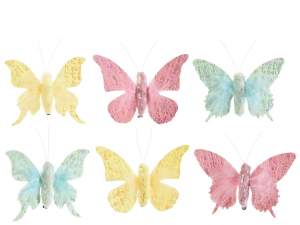 Grossiste papillons en tissu décorations de fenêtr