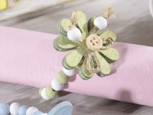 Grossiste rond serviette bracelet fleur