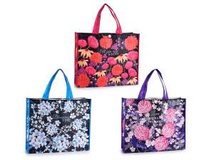 Grossiste sacs à provisions design de fleurs