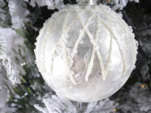 Grossistes boules de Noël en verre scintillant