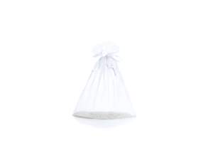 Sac en organza blanc neige 23x30 cm avec cordon de serrage