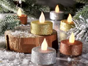 decorata con spago e legno decorazione bianca magari appesa Serie 2 candele autunnali tealight senza candele non in lavastoviglie 