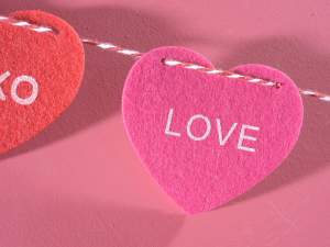 saint valentin gros coeurs feston