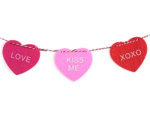 saint valentin gros coeurs feston