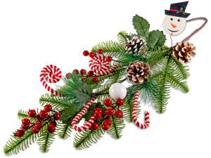 Guirlandes et fleurs de Noël artificielles