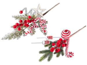 Guirlandes et fleurs de Noël artificielles