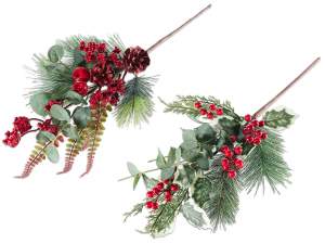 Guirlandes et fleurs de Noël artificielles