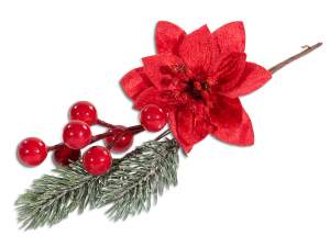 Guirlandes et fleurs de Noël artificielles