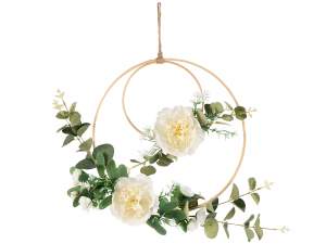 Guirnalda de rosas blancas al por mayor para event