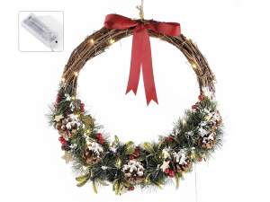 Guirnaldas y flores navideñas artificiales