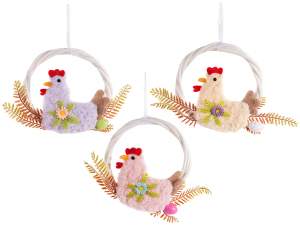 wholesale easter hen wreath