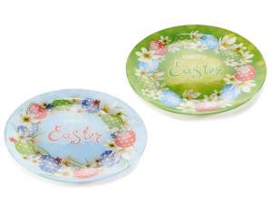 Wholesale glass Easter plates