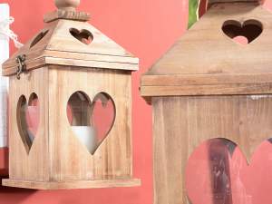 Heart hole wood lanterns