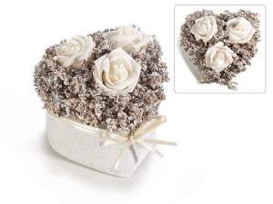 Wholesalers heart baskets roses artificial flowers