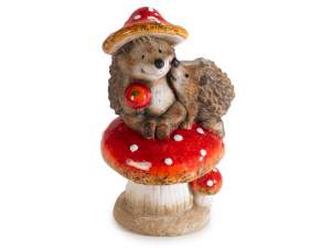 wholesale garden decoration hedgehog mushroom