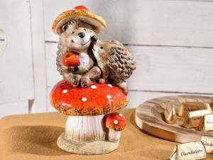 wholesale garden decoration hedgehog mushroom