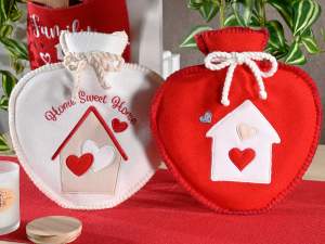 wholesale hot water bottles with embroidered heart