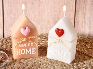 Wholesaler candle house heart relief