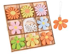 Wholesale wooden hanging flowers